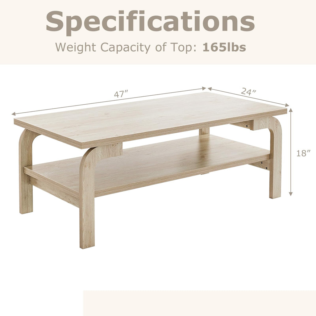 2-Tier Coffee Table with Storage G209818