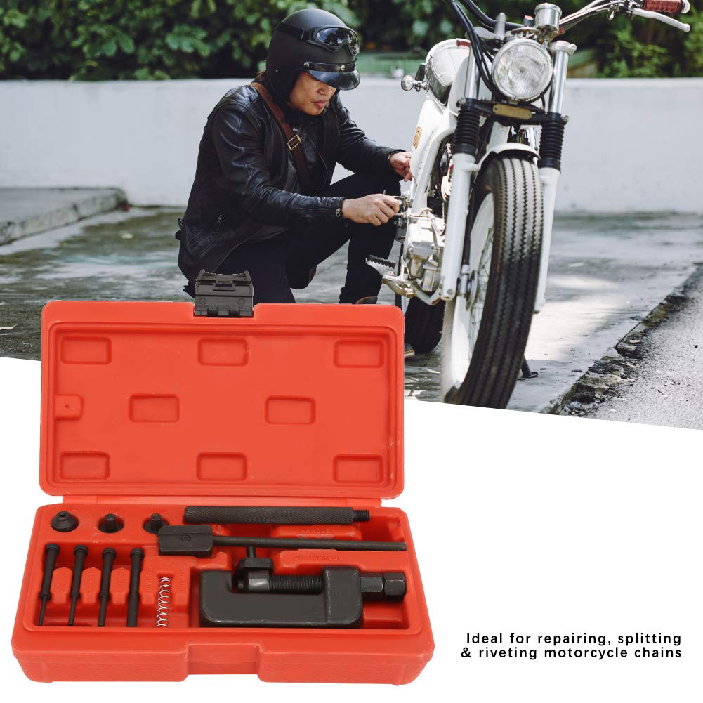 13PC Motorcycle Chain Breaker Rivet Tool Set with Carrying Case X58189