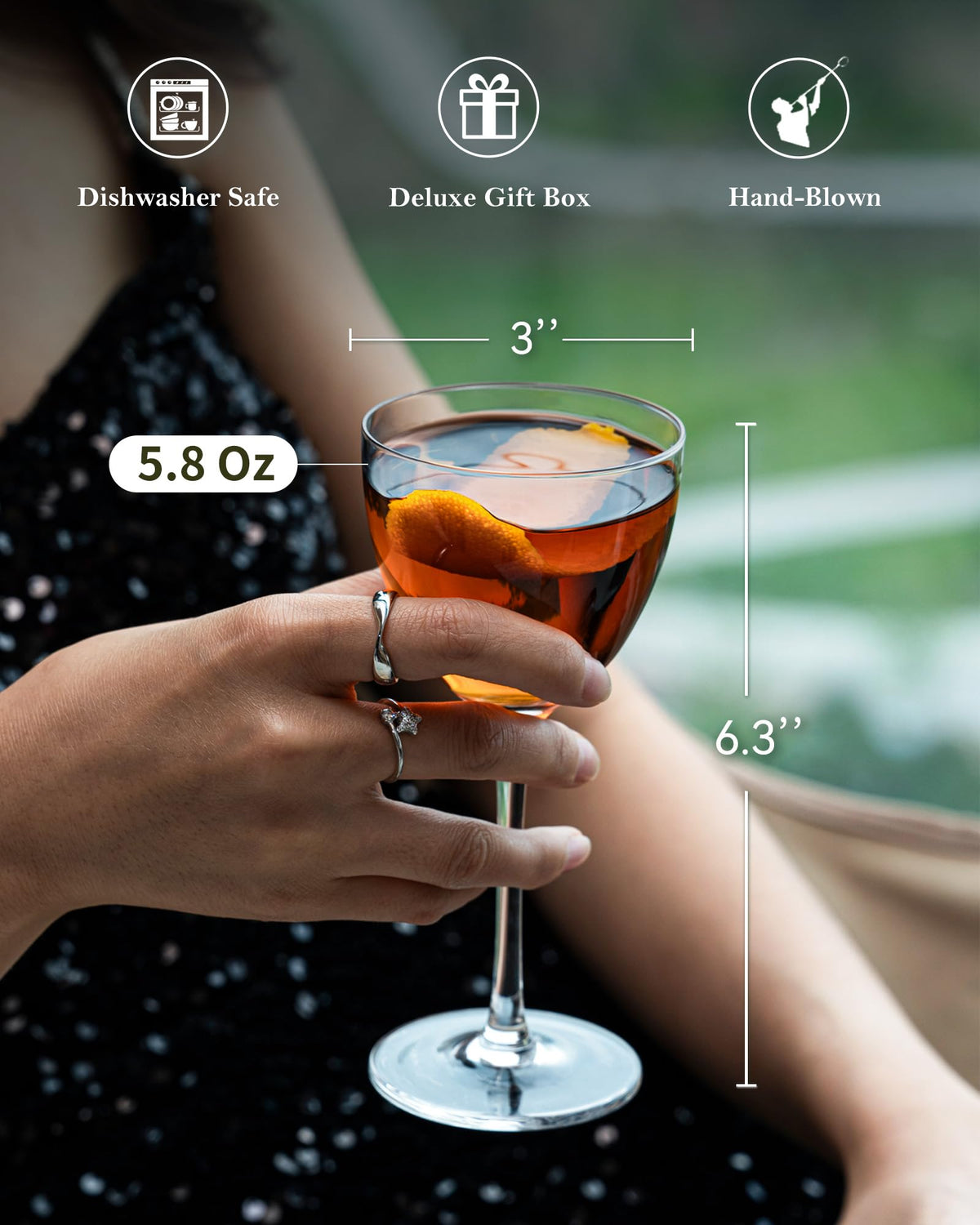 Set of 2 Cocktail Glasses F629