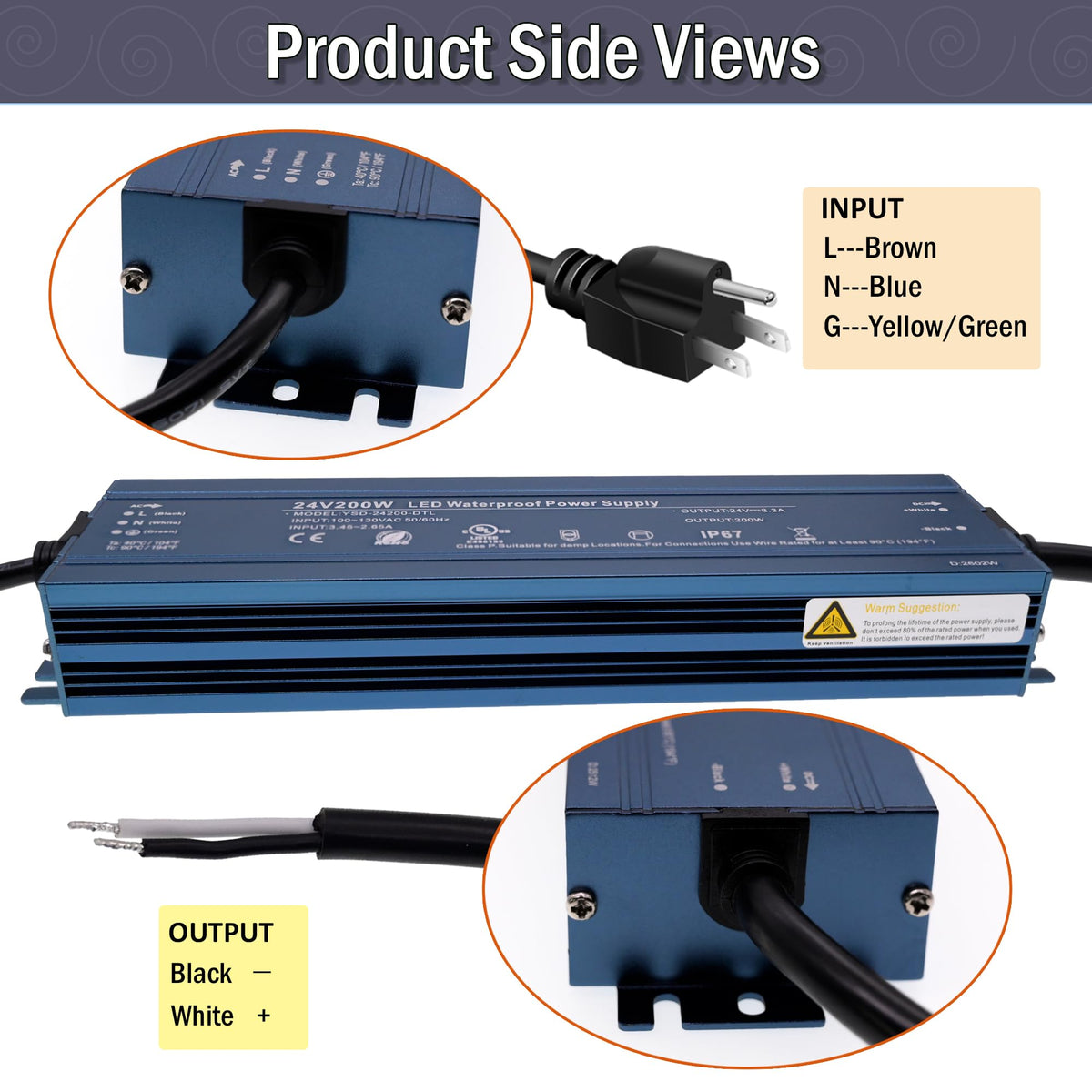 24V 200W UL Listed LED Power Supply Y110367