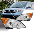 Projector Headlights Assembly with Chrome Housing Amber Corner P5991
