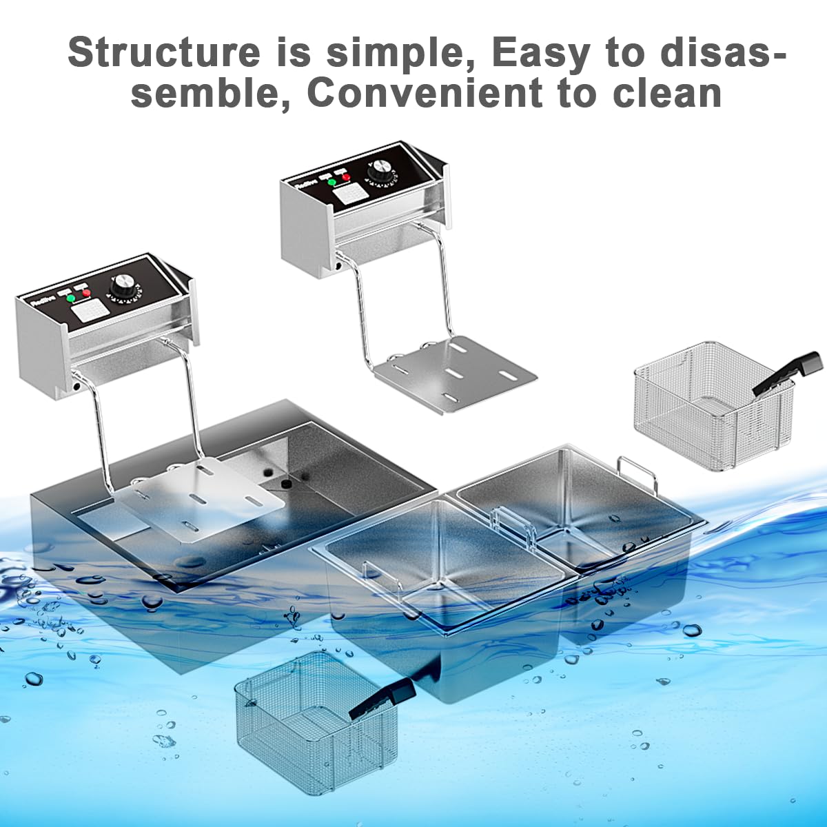 Commercial Deep Fryer with Double Baskets S71575