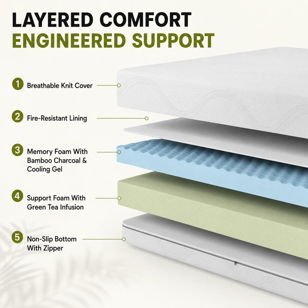 6 Inch Twin Memory Foam Mattress J50009