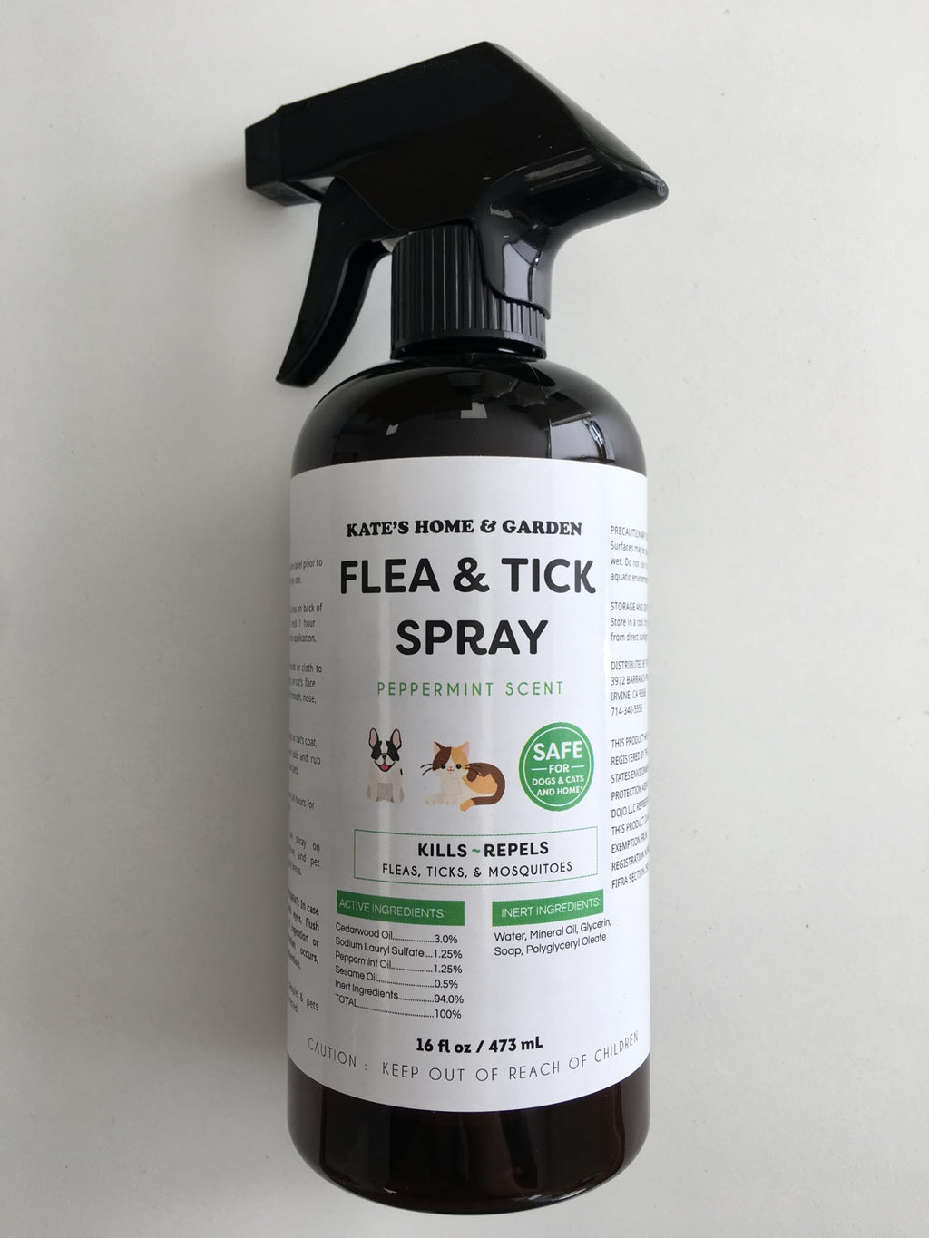 Flea and Tick Spray for Dogs & Cats 16oz T6435