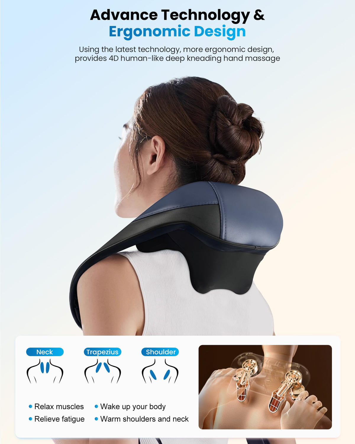 Full Body Massage Mat with Heat & Shiatsu Neck Massager N616126