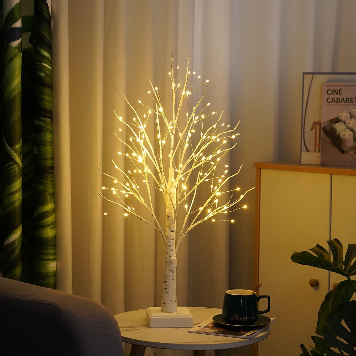 2 Pack Artificial Tree Lamp with Timer J724