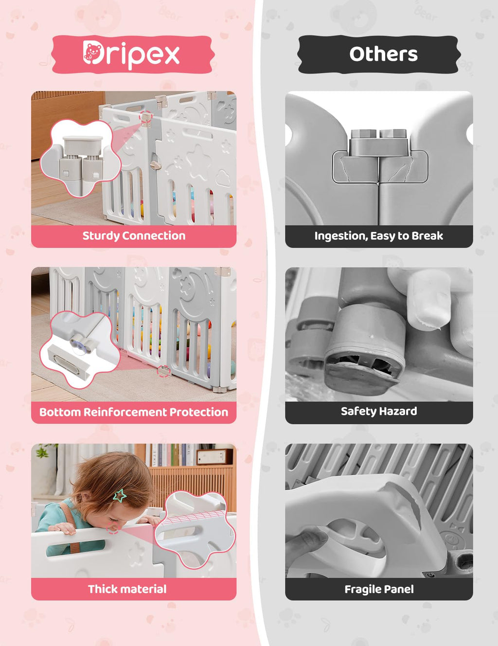 Foldable 14-Panel Baby Playpen V191