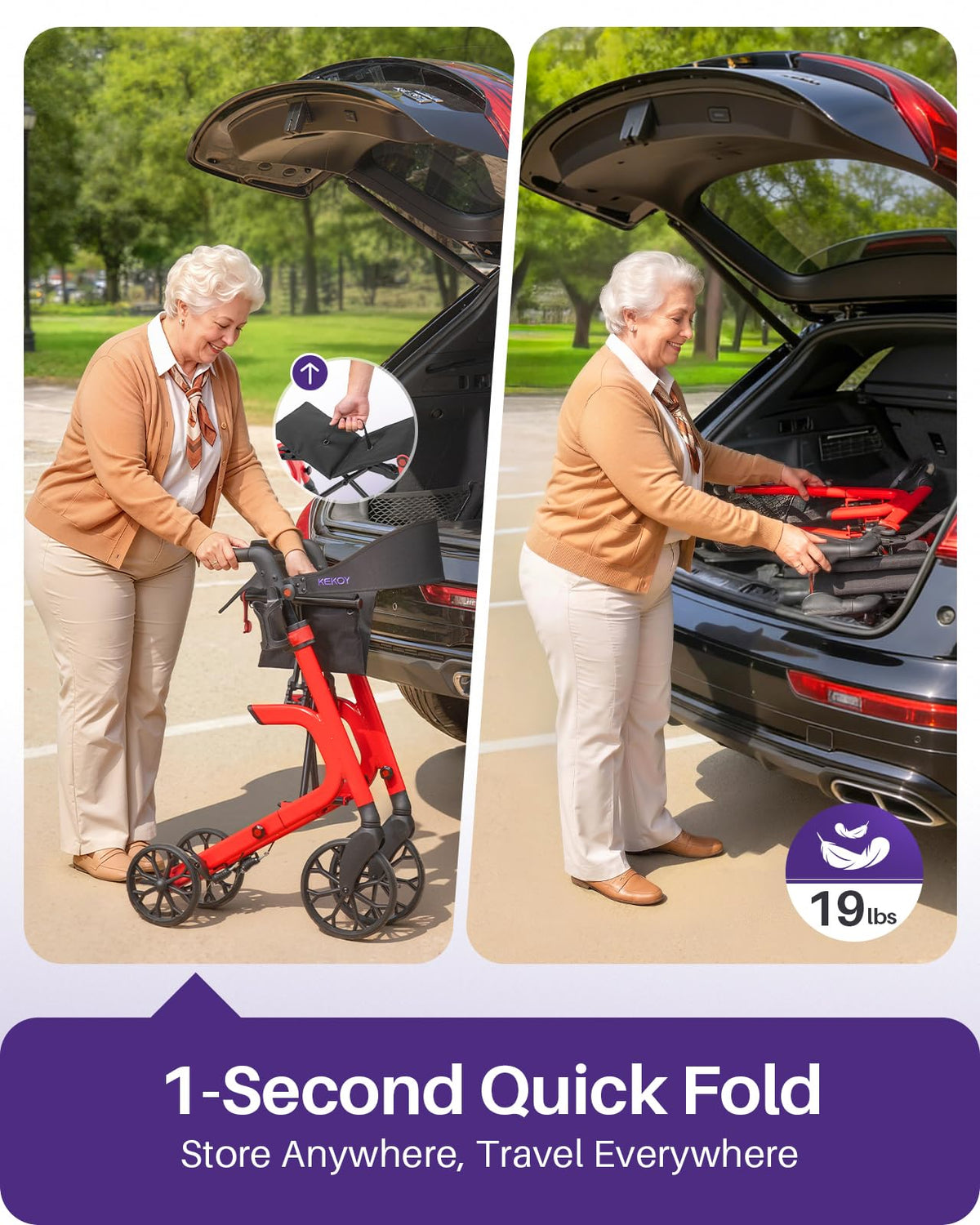 Bariatric Rollator Walker with Seat G223