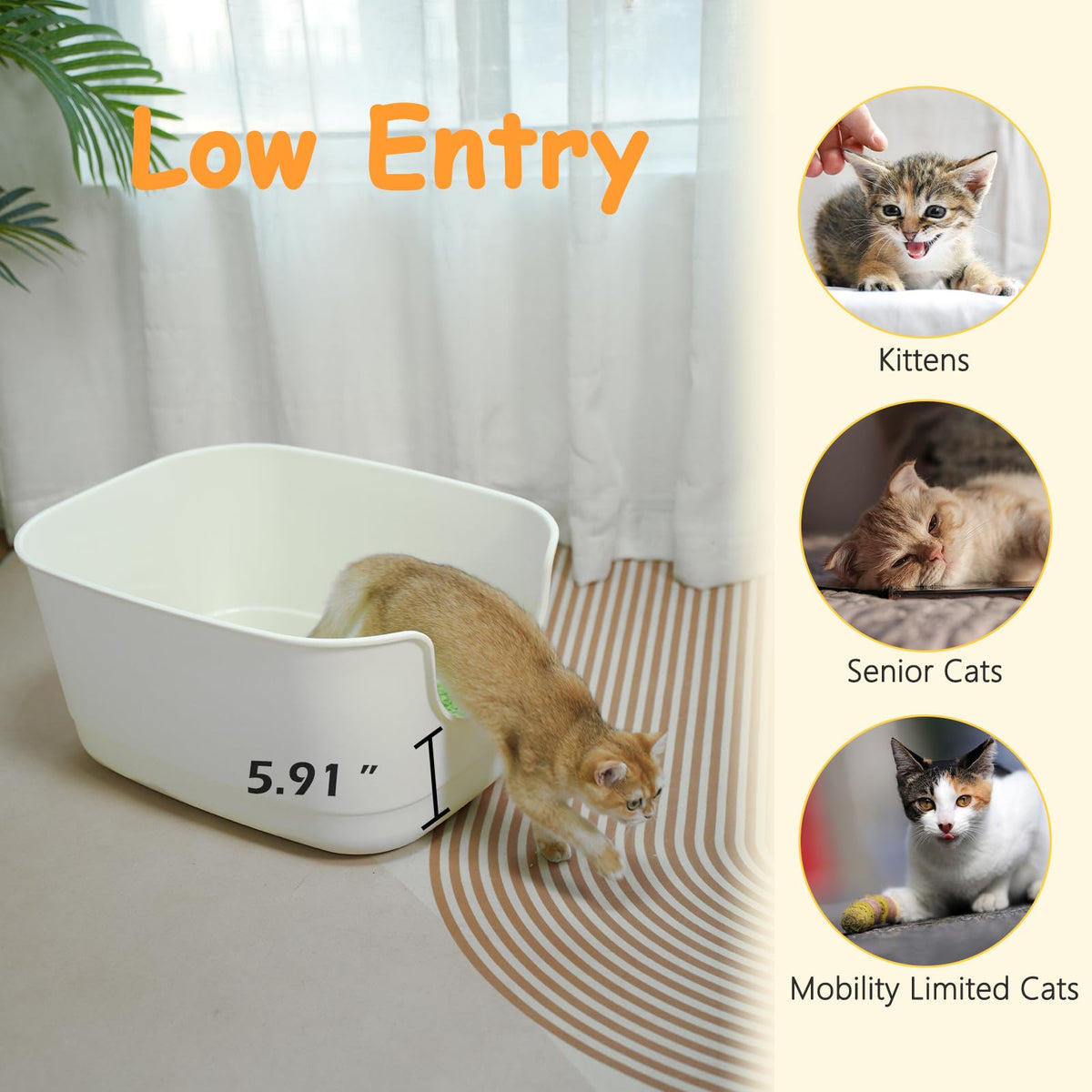 Extra Large High Sides Cat Litter Box B88390