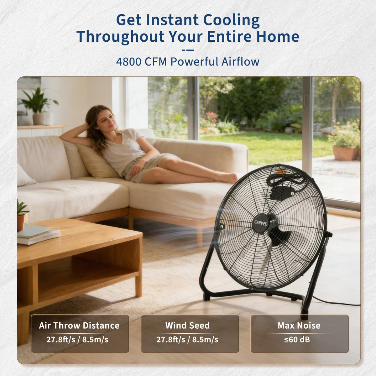 20 Inch 3 Speeds High Velocity Industrial Fan G904