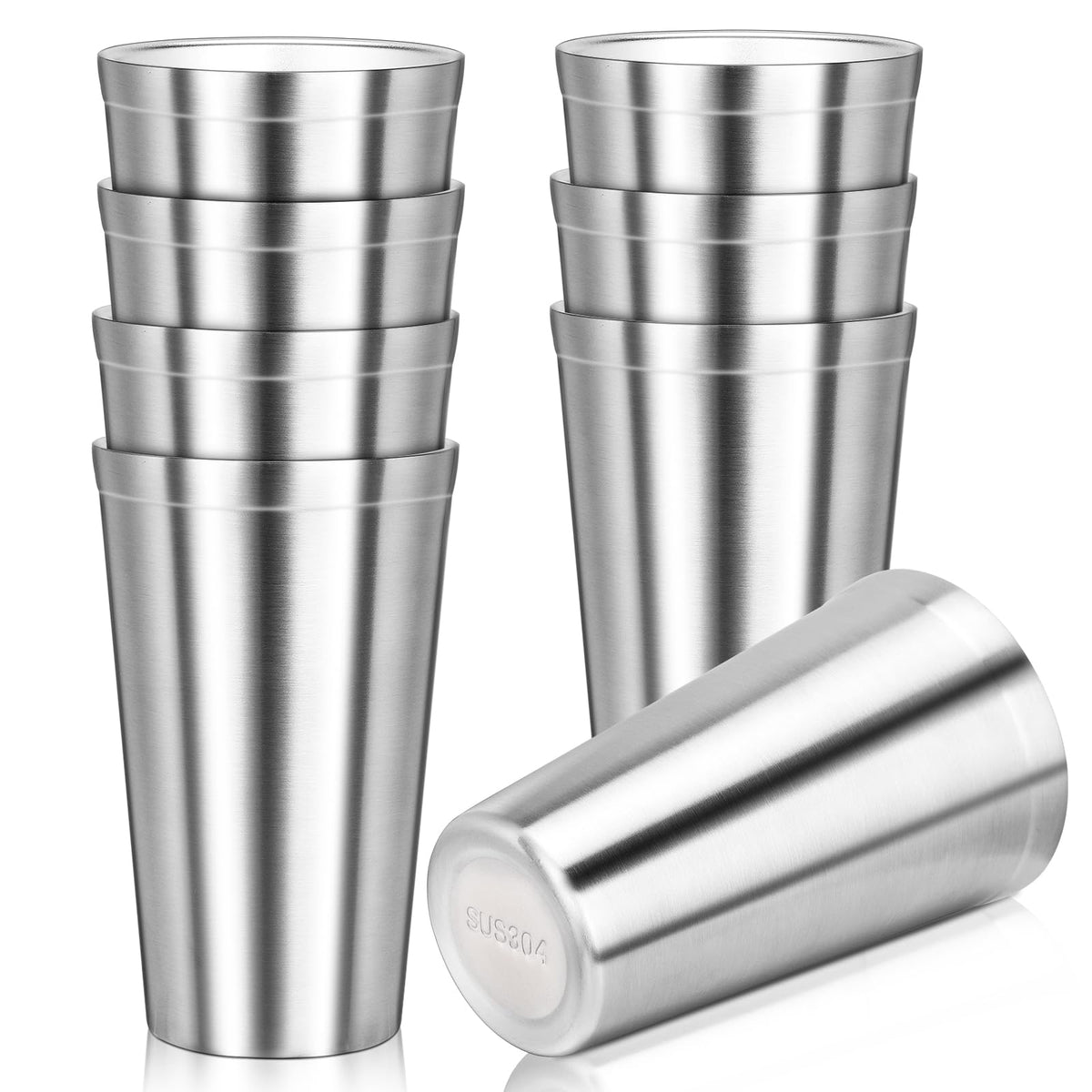 16 oz Stainless Steel Insulated Tumbler 8 Pack Y587