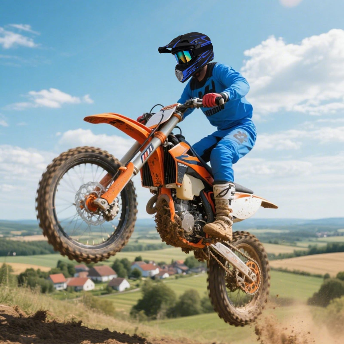 Youth Kids DOT Approved Full Face Motocross Helmet I270