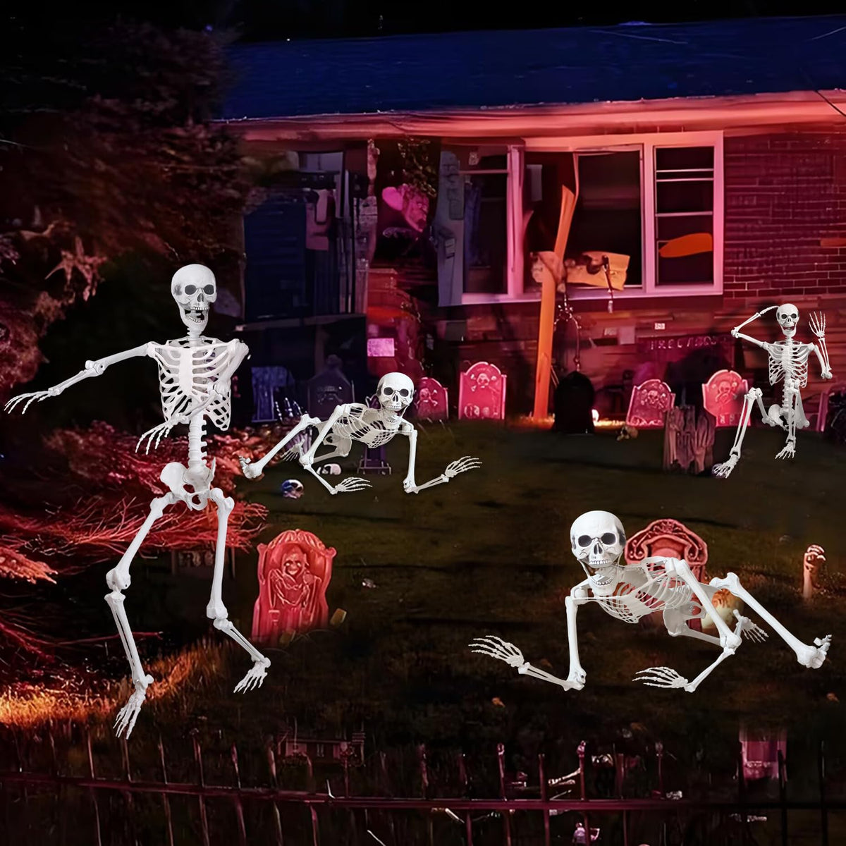 5.4Ft 2PCS Posable Skeleton with Movable Joints M763