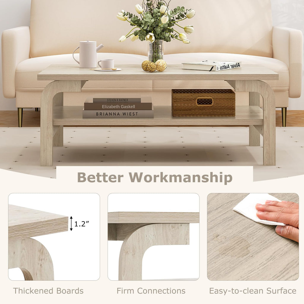 2-Tier Coffee Table with Storage G209818