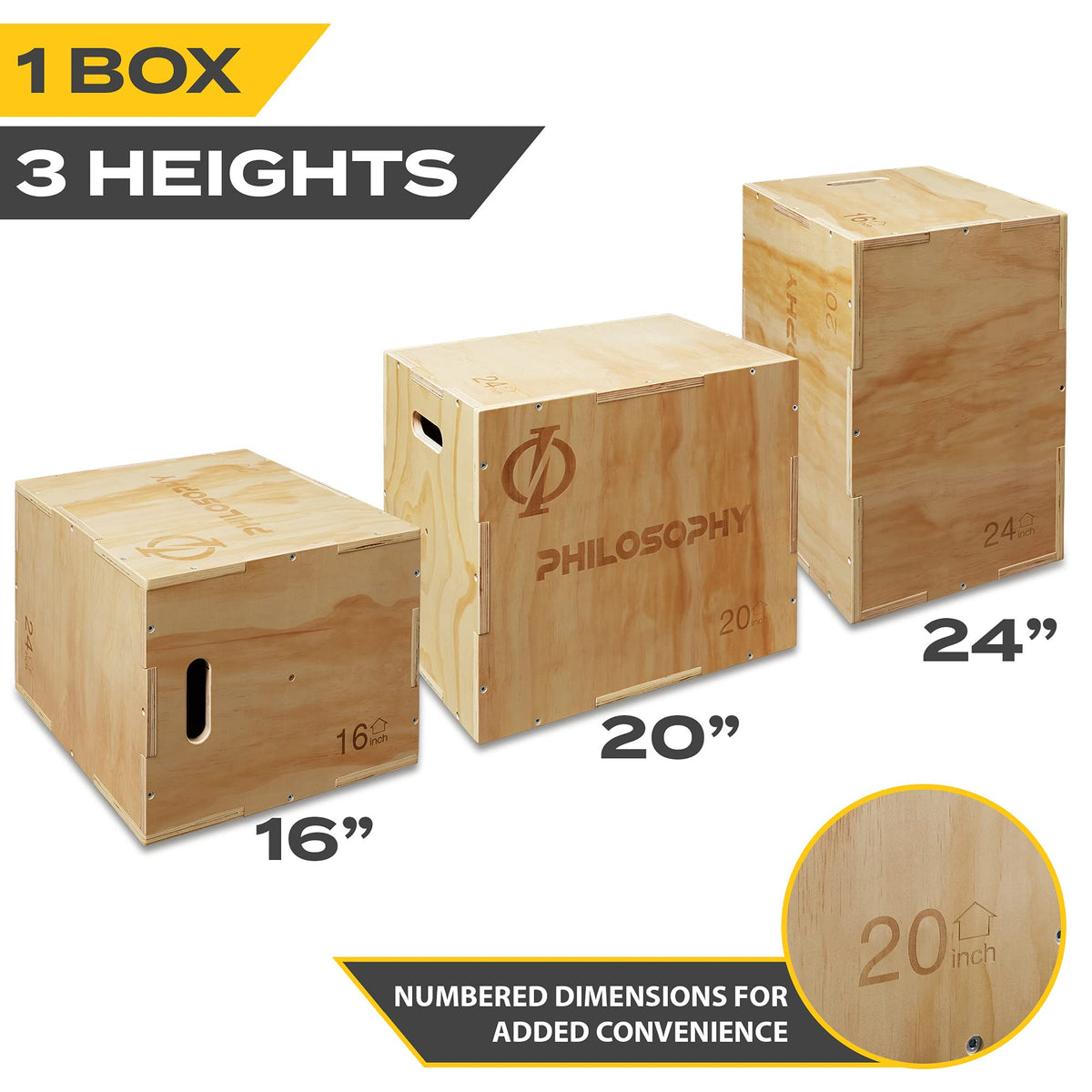 3-in-1 Wooden Plyo Box C6987