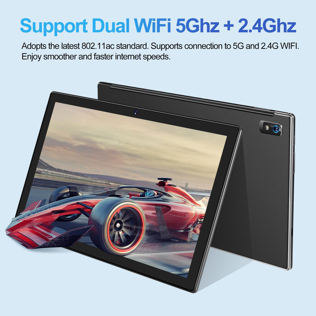 Black 12GB RAM 128GB ROM 10 Inch Android Tablet with Keyboard S847