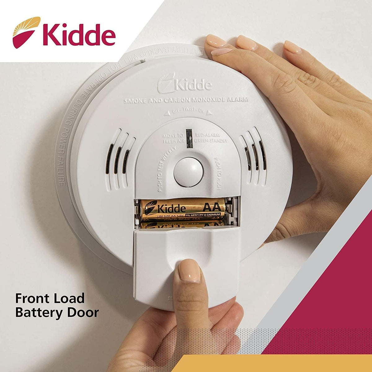 Hardwired Smoke & Carbon Monoxide Detector with Battery Backup, Pack of 2 X7829