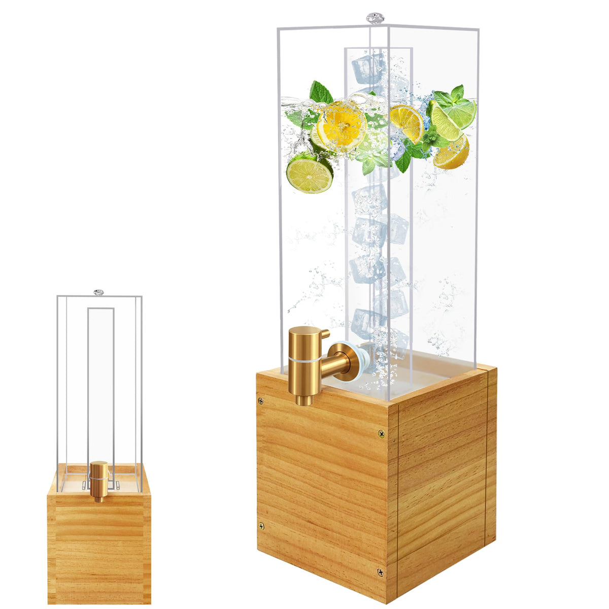1.8 Gallon Drink Dispenser with Wood Stand G69954