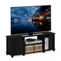 3-Tier Open Shelf TV Stand with Cabinets D26309