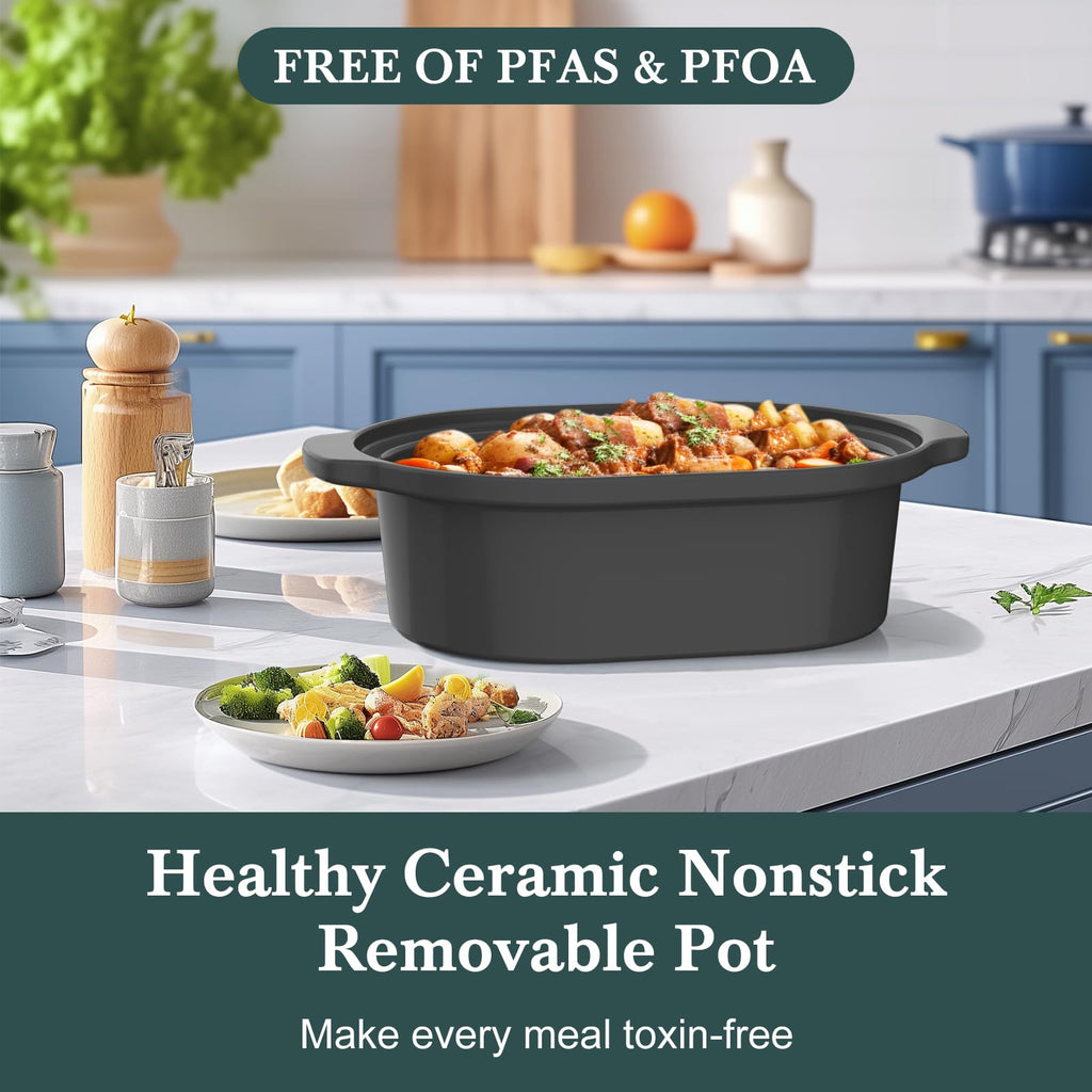 6 Quart Programmable Slow Cooker Nonstick Pot K82565