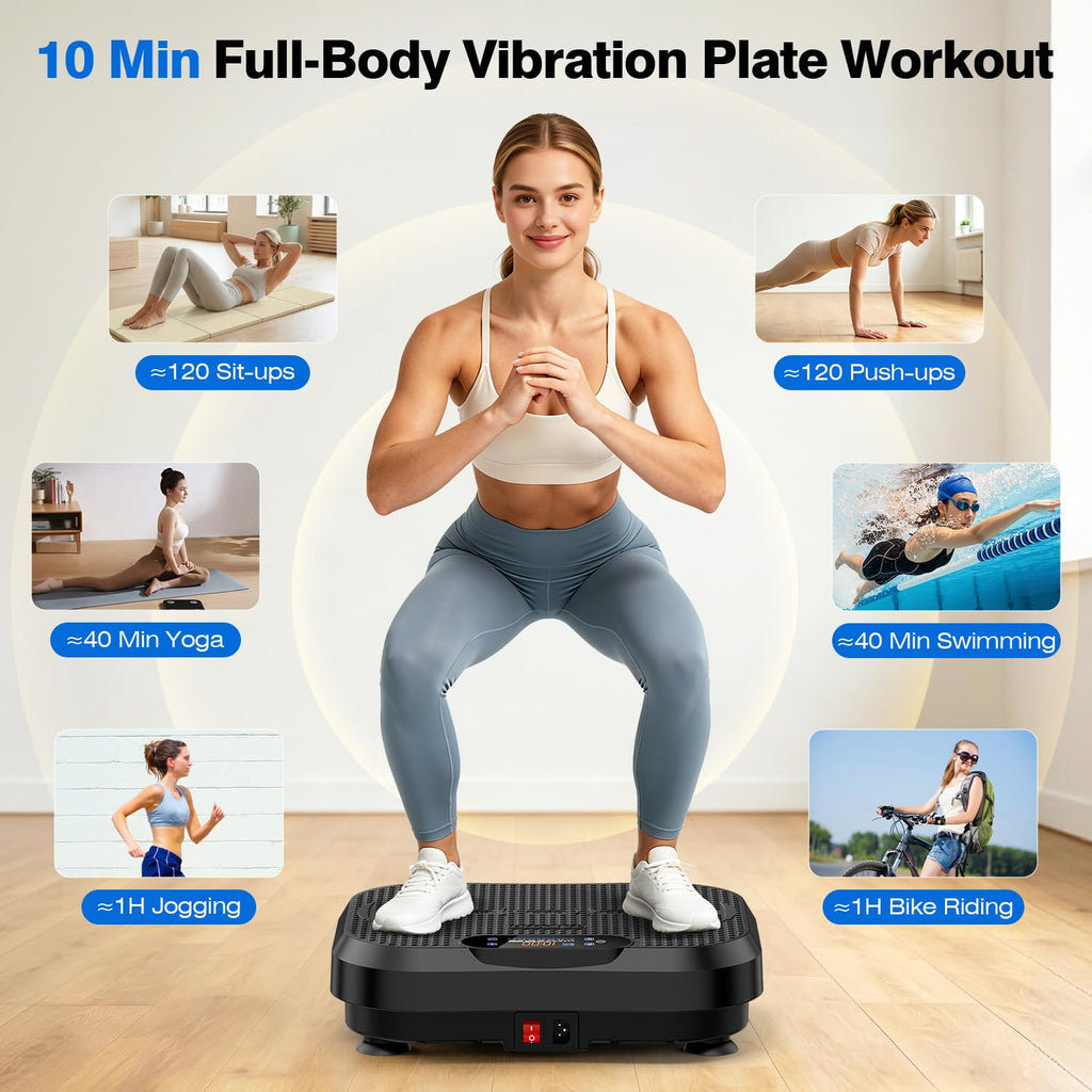 Vibration Plate Exercise Machine Black I811