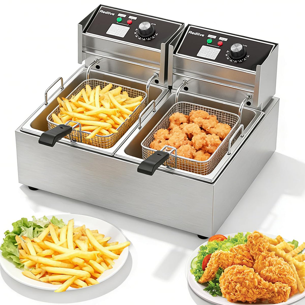 Commercial Deep Fryer with Double Baskets S71575