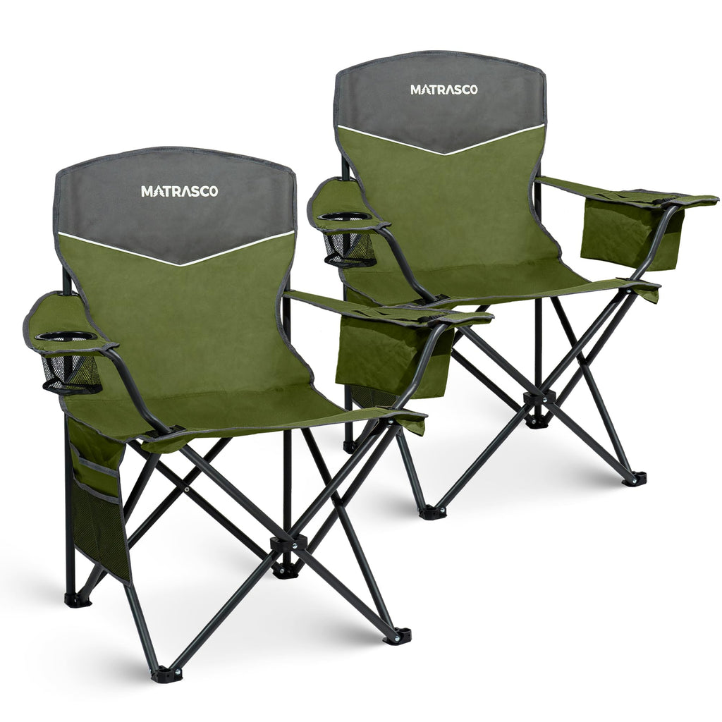 Green 2 Pack Folding Camping Chairs X853315