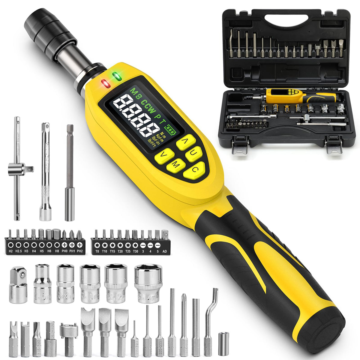 46-Pc Digital Torque Screwdriver Set L407