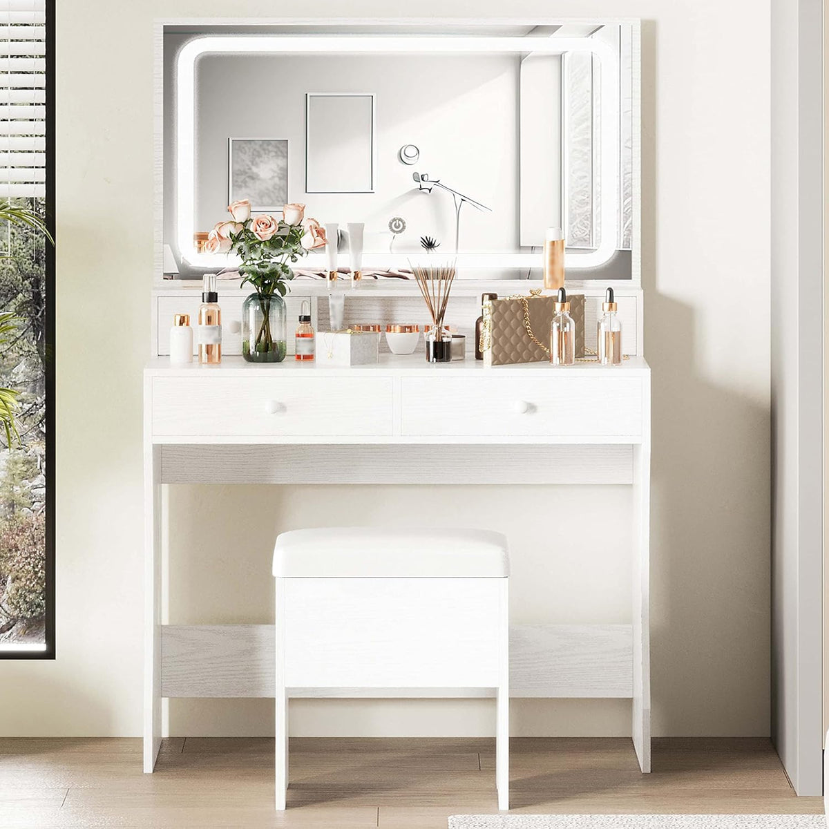 Vanity Desk with Charging Station U34715