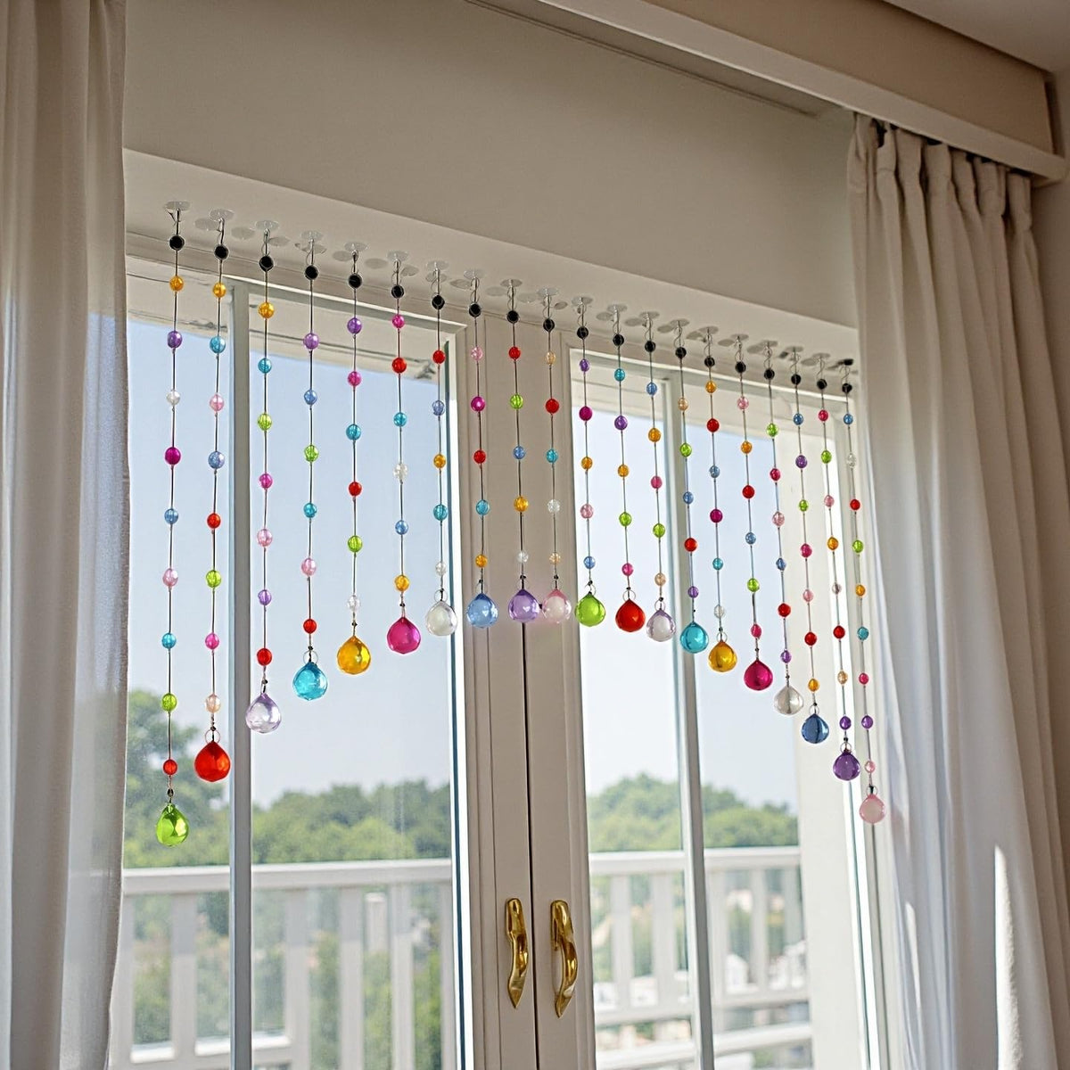 Clear Beaded Curtain 20 Strings E747