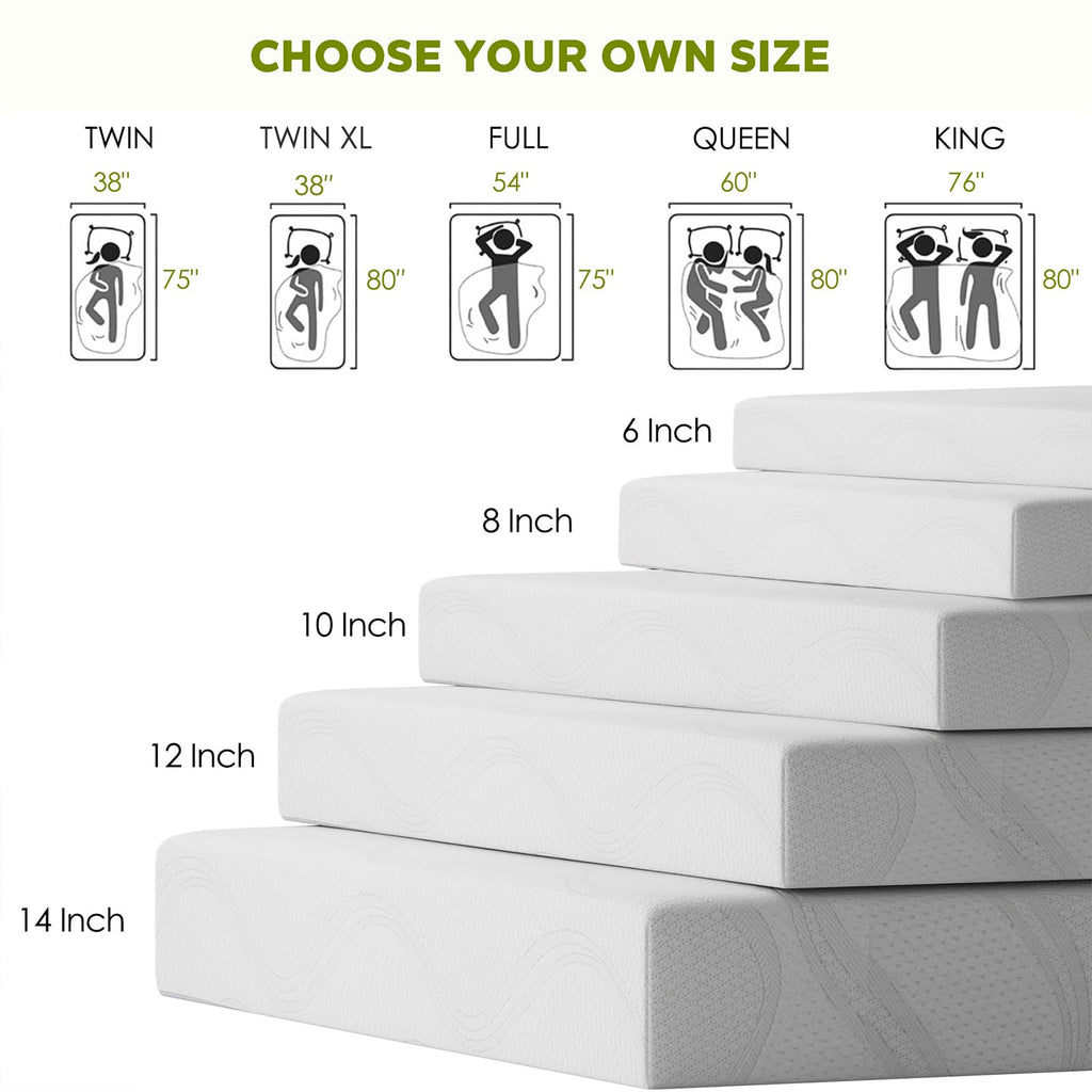 6 Inch Twin Memory Foam Mattress J50009