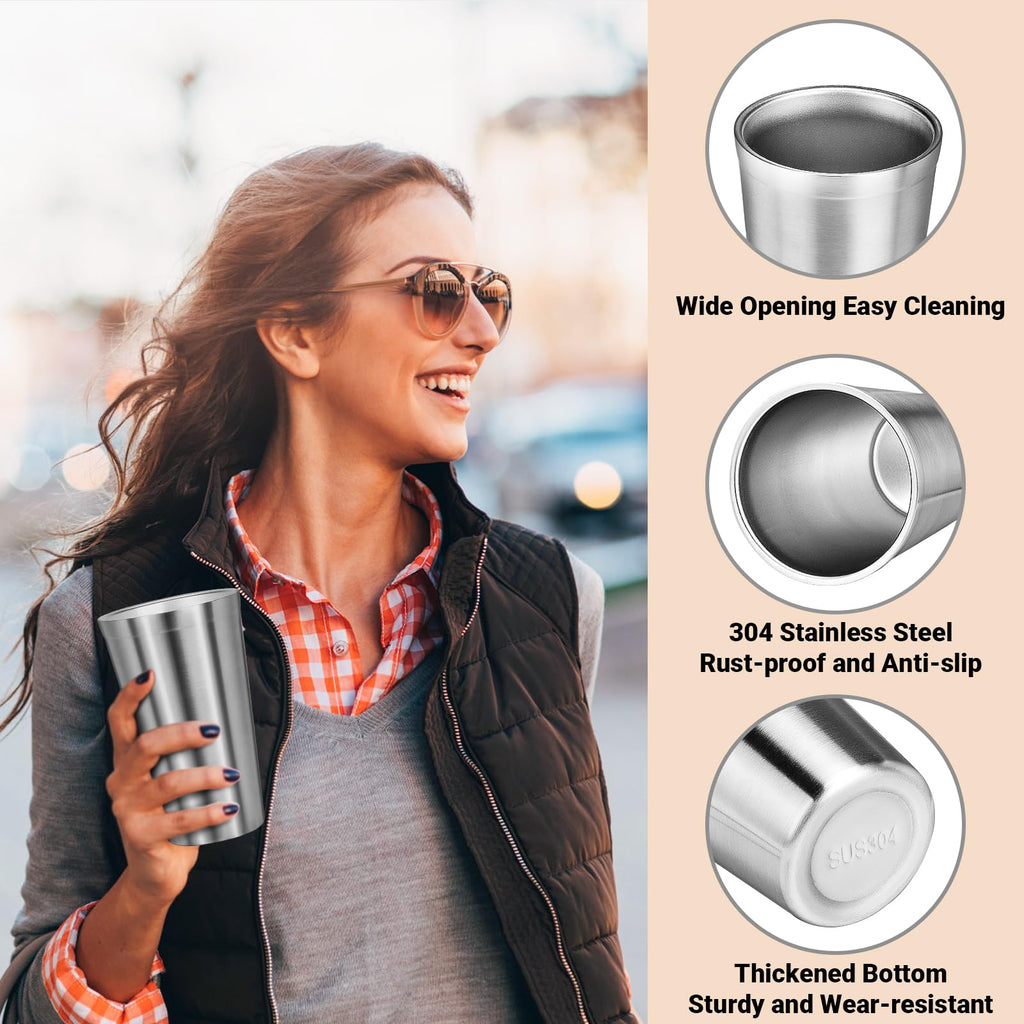16 oz Stainless Steel Insulated Tumbler 8 Pack Y587