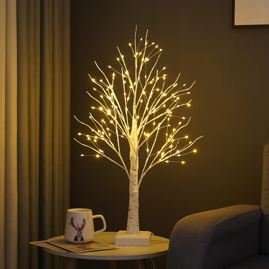 2 Pack Artificial Tree Lamp with Timer J724
