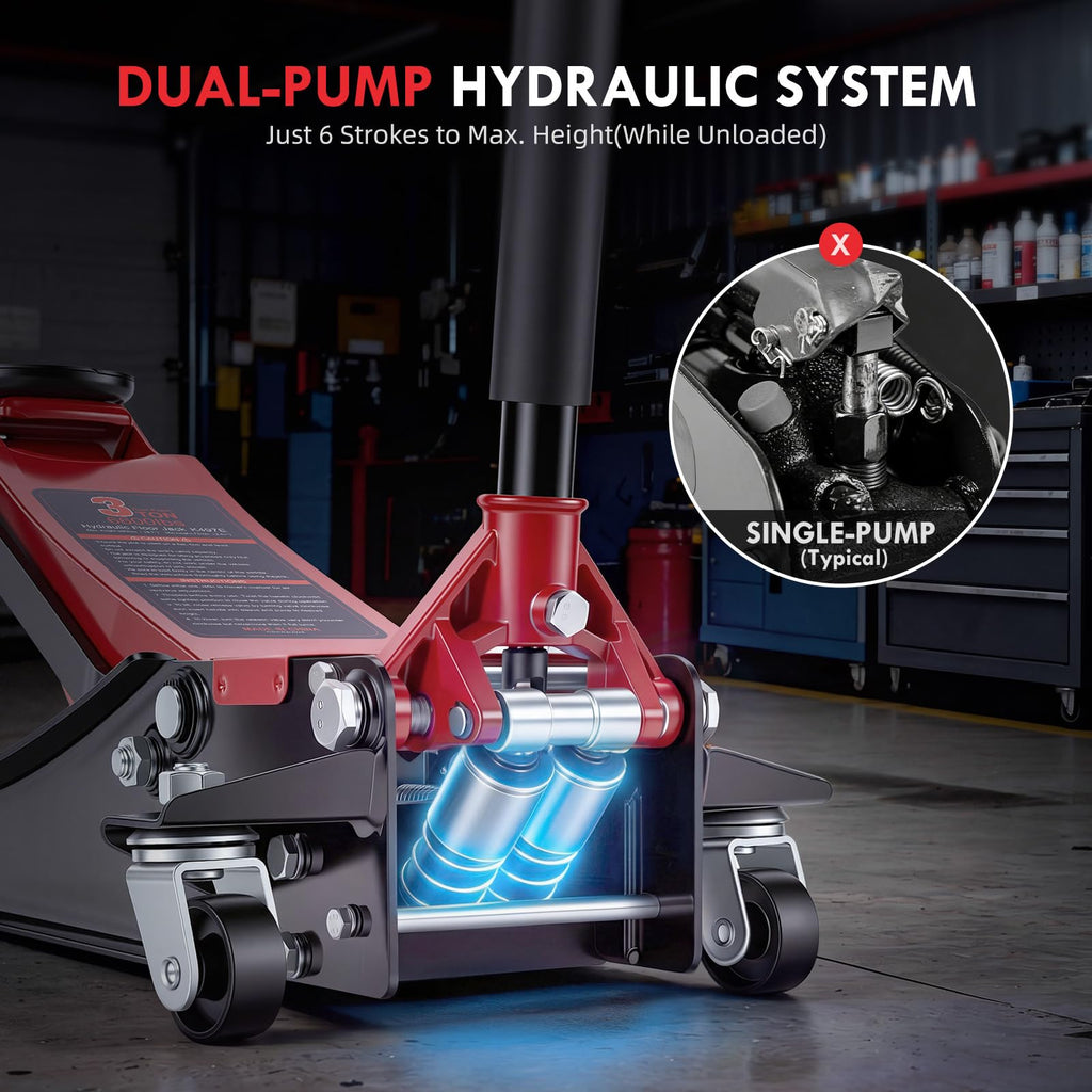 3 Ton Low Profile Hydraulic Floor Jack J144459