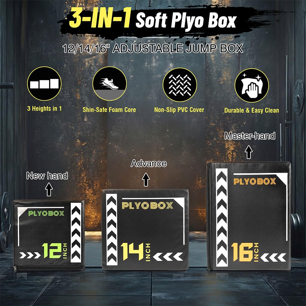 3-in-1 Plyometric Jump Box H32832
