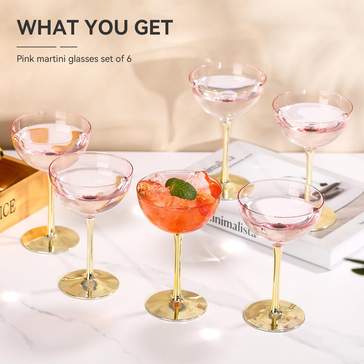 Pink Martini Glasses Set of 6 B506217