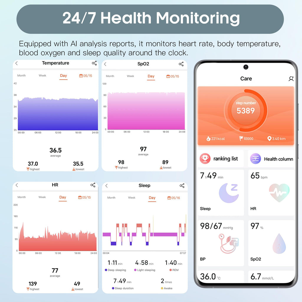 Black Blood Pressure Smart Watch Fitness Tracker K2845