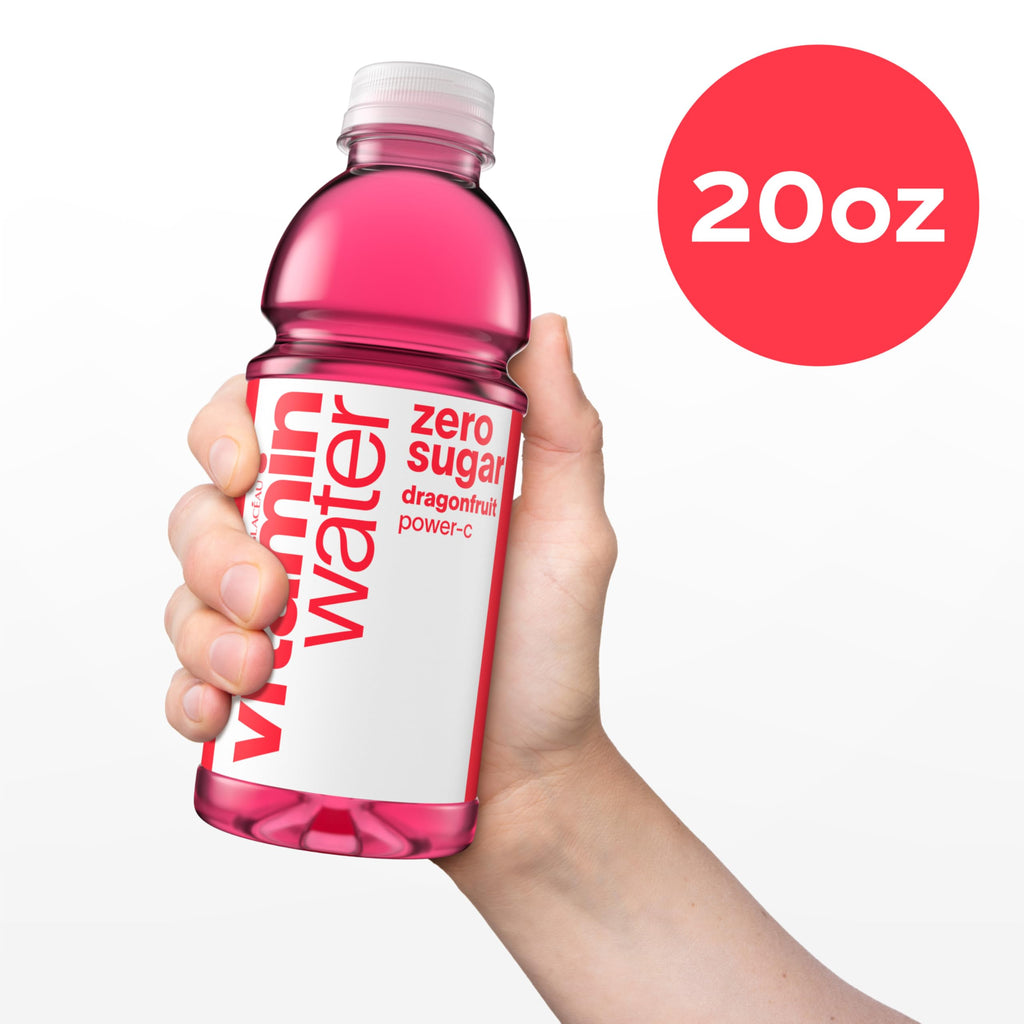 Dragonfruit Flavored Electrolyte Enhanced Bottled Water with Vitamin b5, b6, b12, 20 Fl Oz, 12 Pack C125179