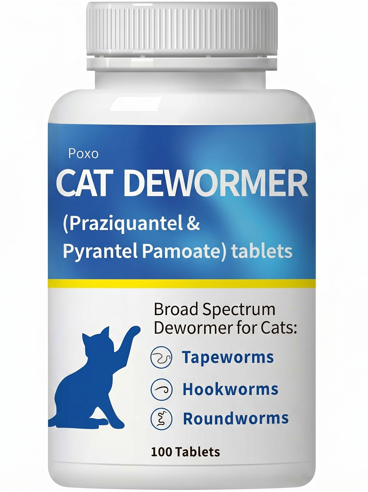 Broad Spectrum Dewormer Tablets for Cats and Kittens, 100 Tablets Z828479