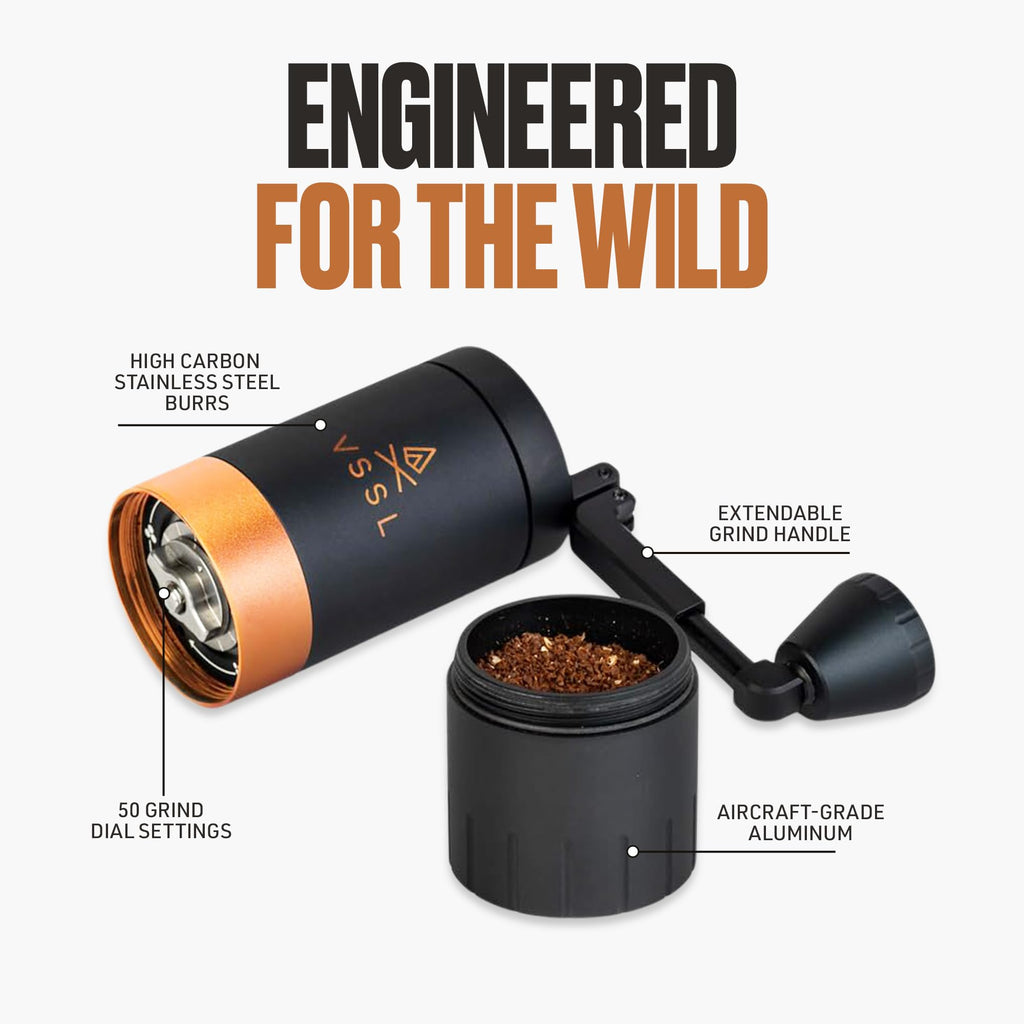 Manual Coffee Grinder with Stainless Steel Conical Burr Mill, 45 gram capacity T581830