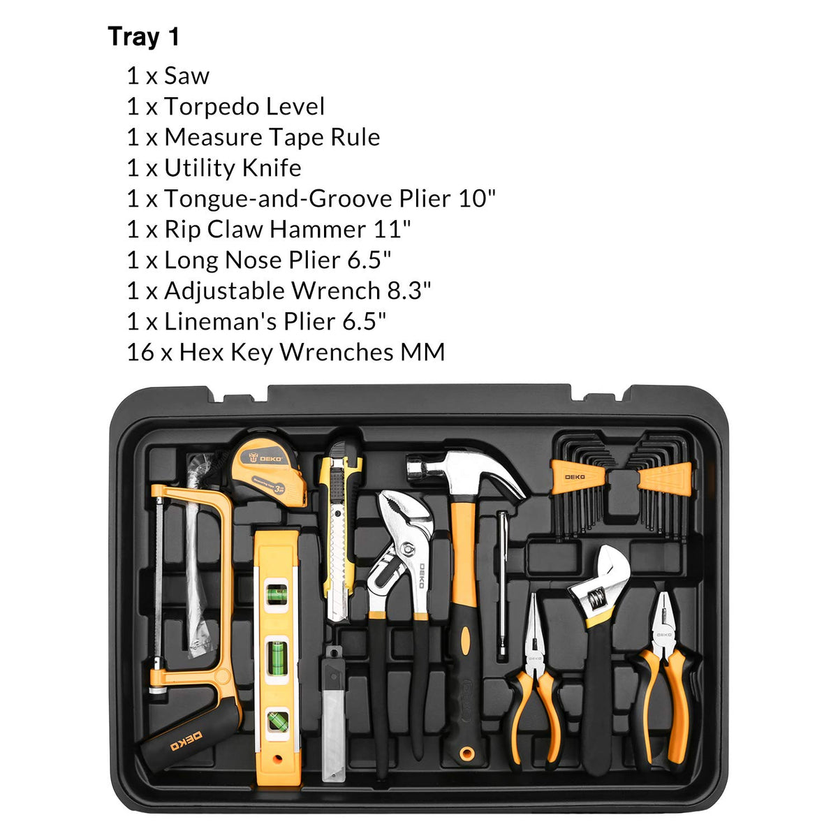 258 Piece Rolling Tool Box Socket Wrench Hand Tool Set I6180