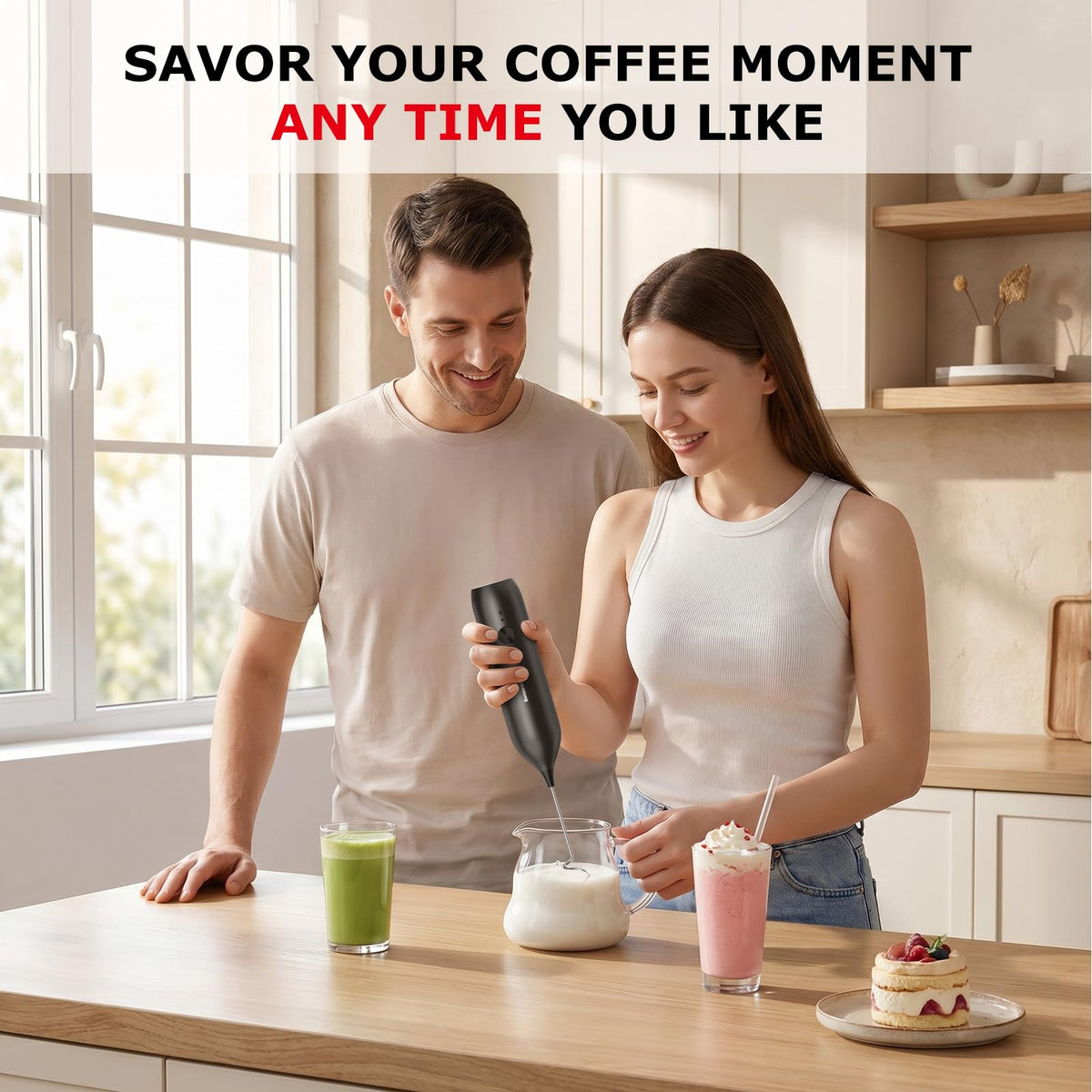 Rechargeable Handheld Milk Frother Q4809
