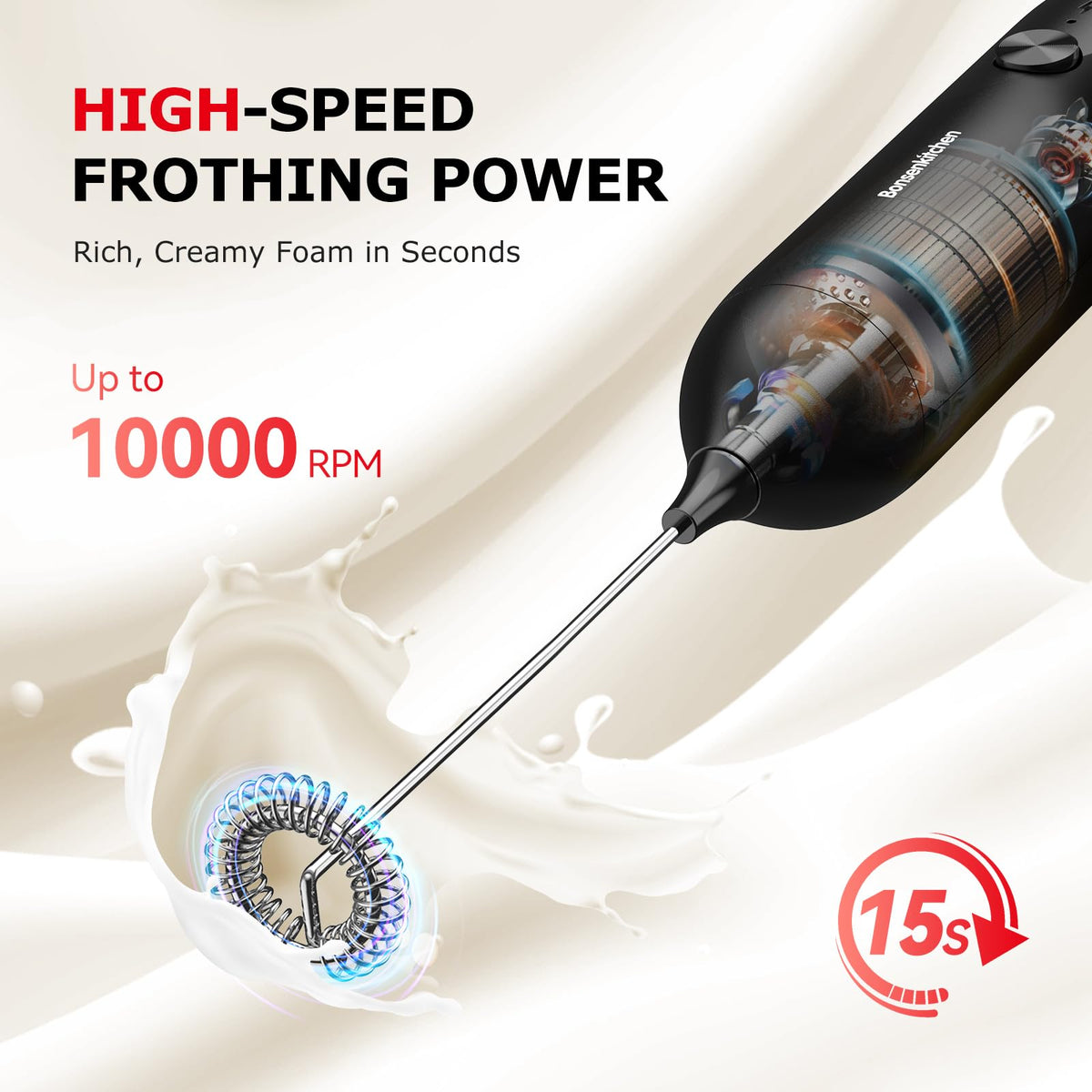 Rechargeable Handheld Milk Frother Q4809