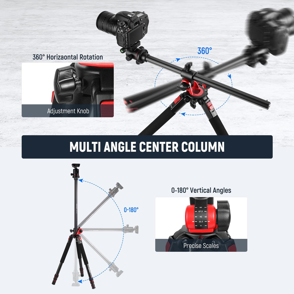 72 Inch Camera Tripod Monopod with Ball Head S3133