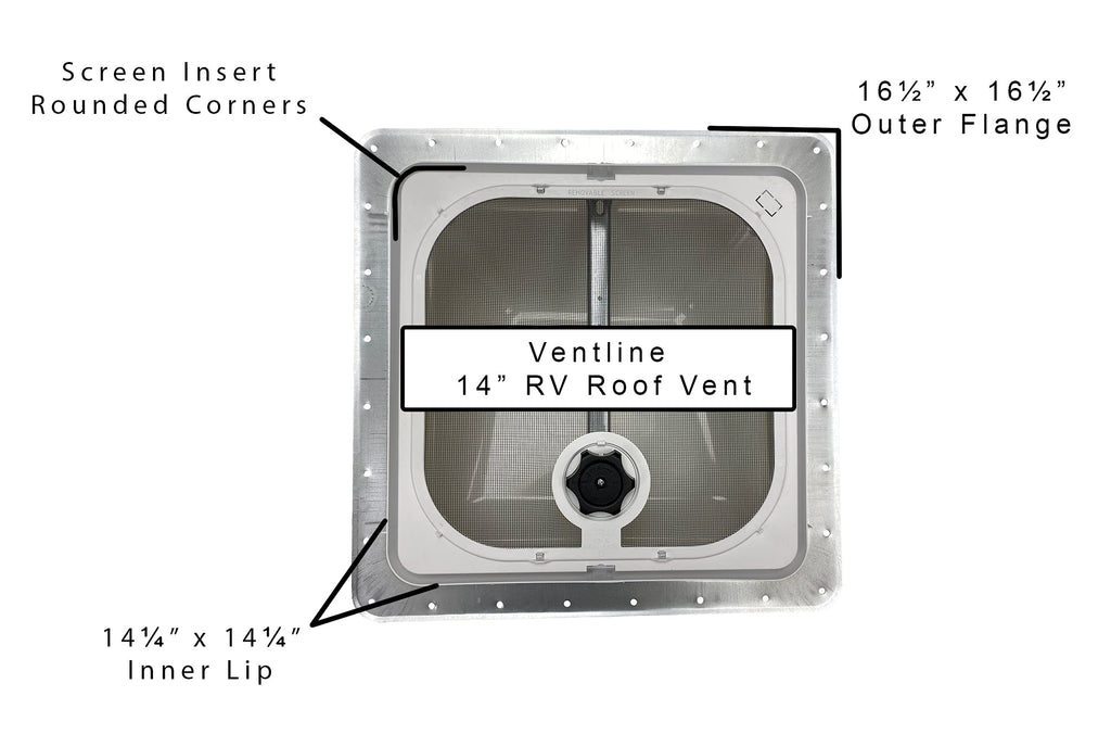 Non Powered RV Roof Vent White Lid O1805