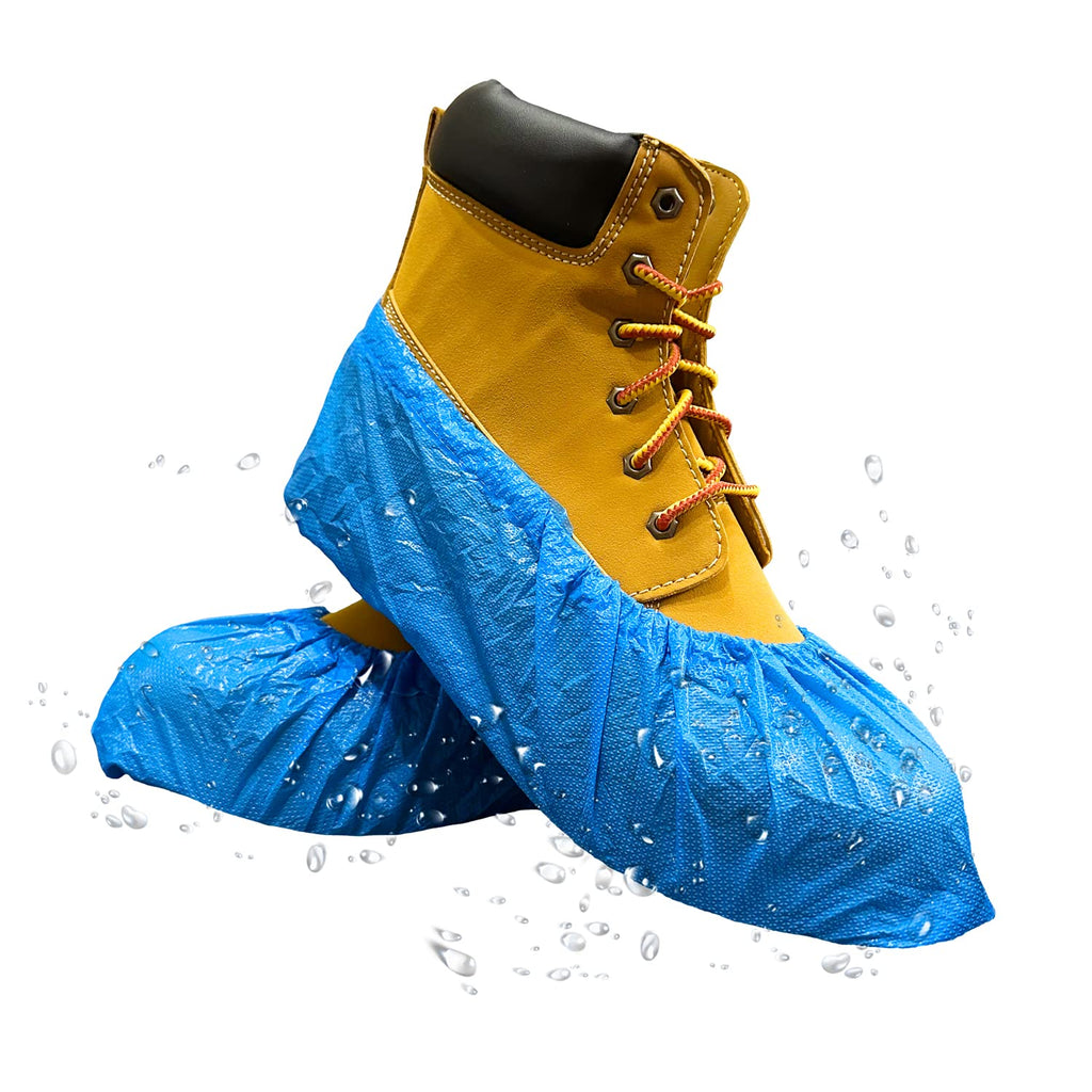 Blue Waterproof Disposable XL Shoe Covers J3899
