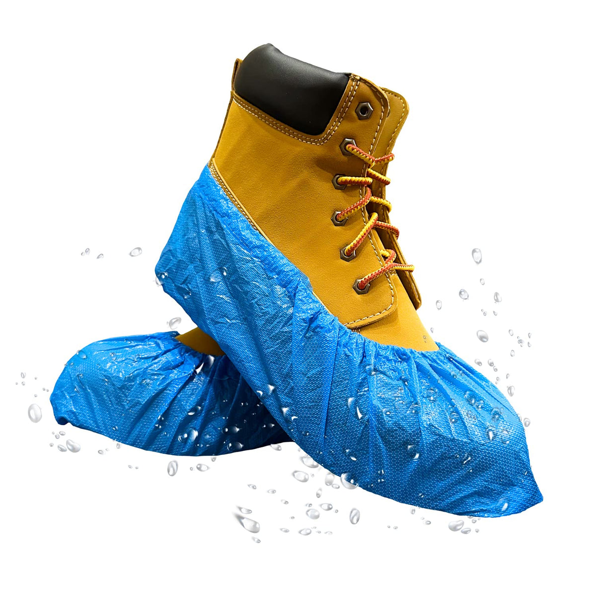 Blue Waterproof Disposable XL Shoe Covers J3899