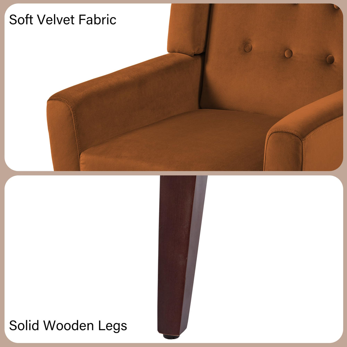 Accent Chairs Set of 2 Terracotta T97710