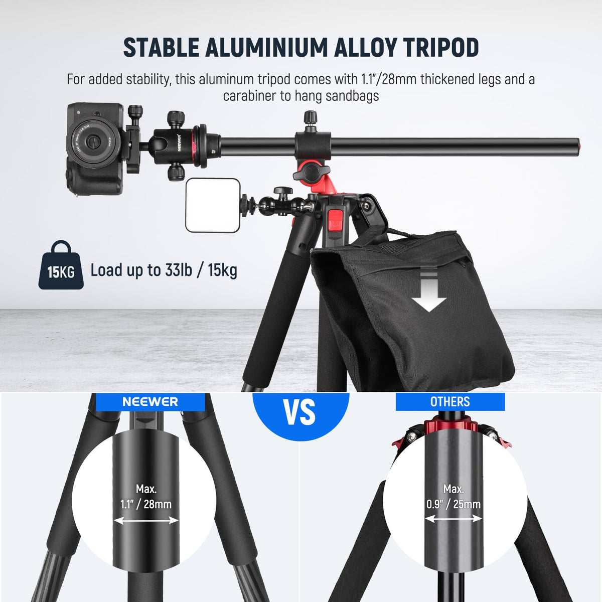 72 Inch Camera Tripod Monopod with Ball Head S3133