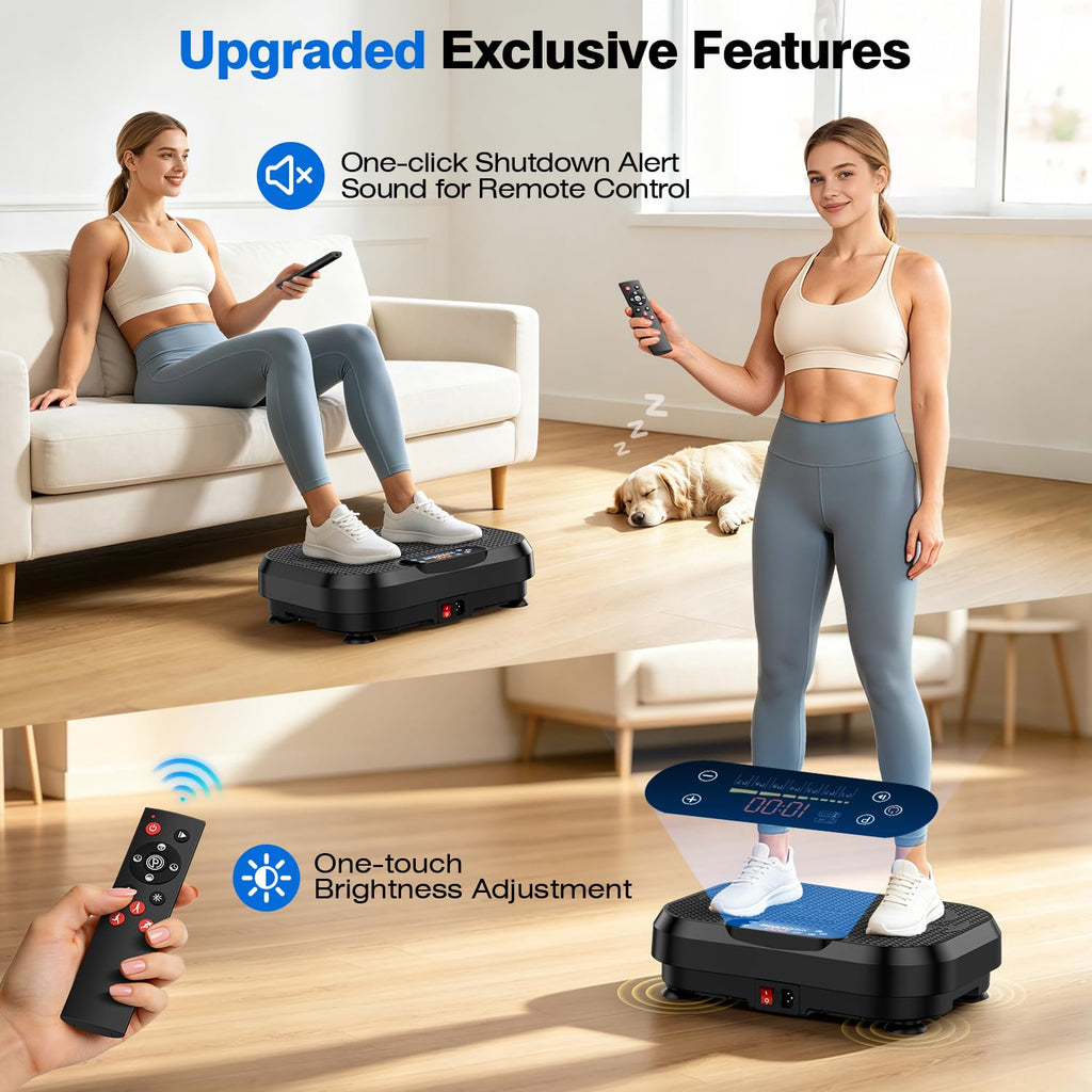 Vibration Plate Exercise Machine Black I811